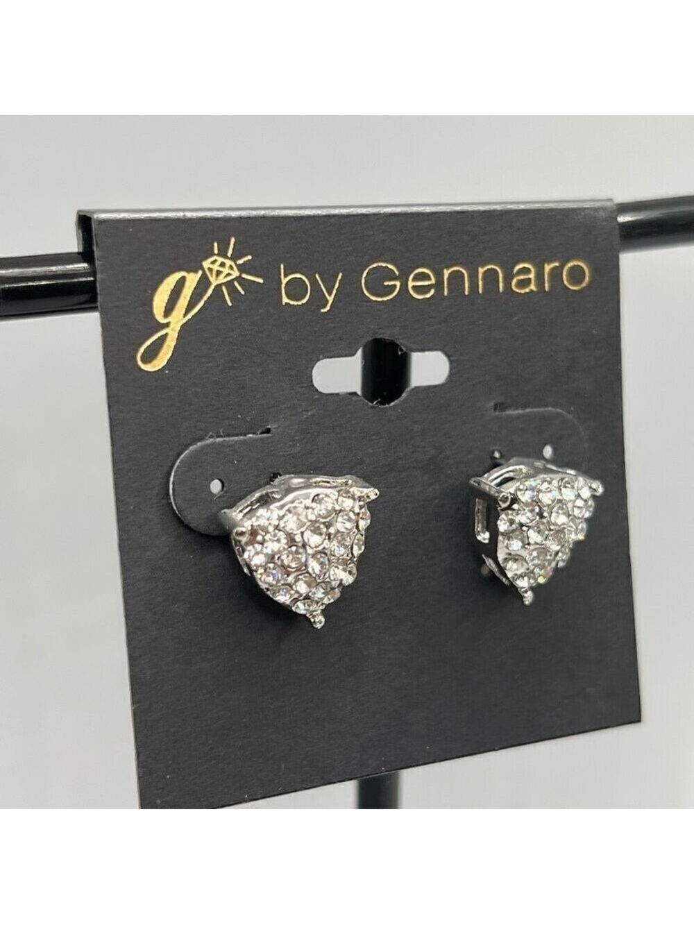 G by Gennaro Silver Encrusted Crystal Earrings